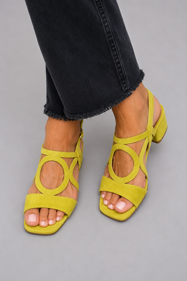 Caliope | Square Toe Heels with Round Cut for Summer