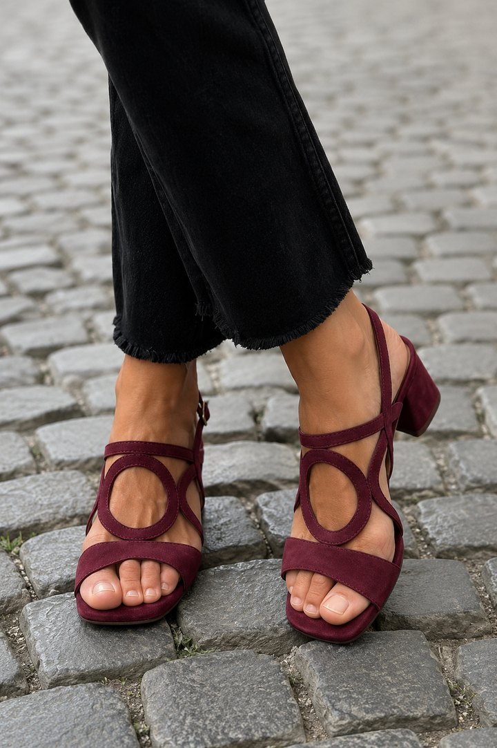 Caliope | Square Toe Heels with Round Cut for Summer