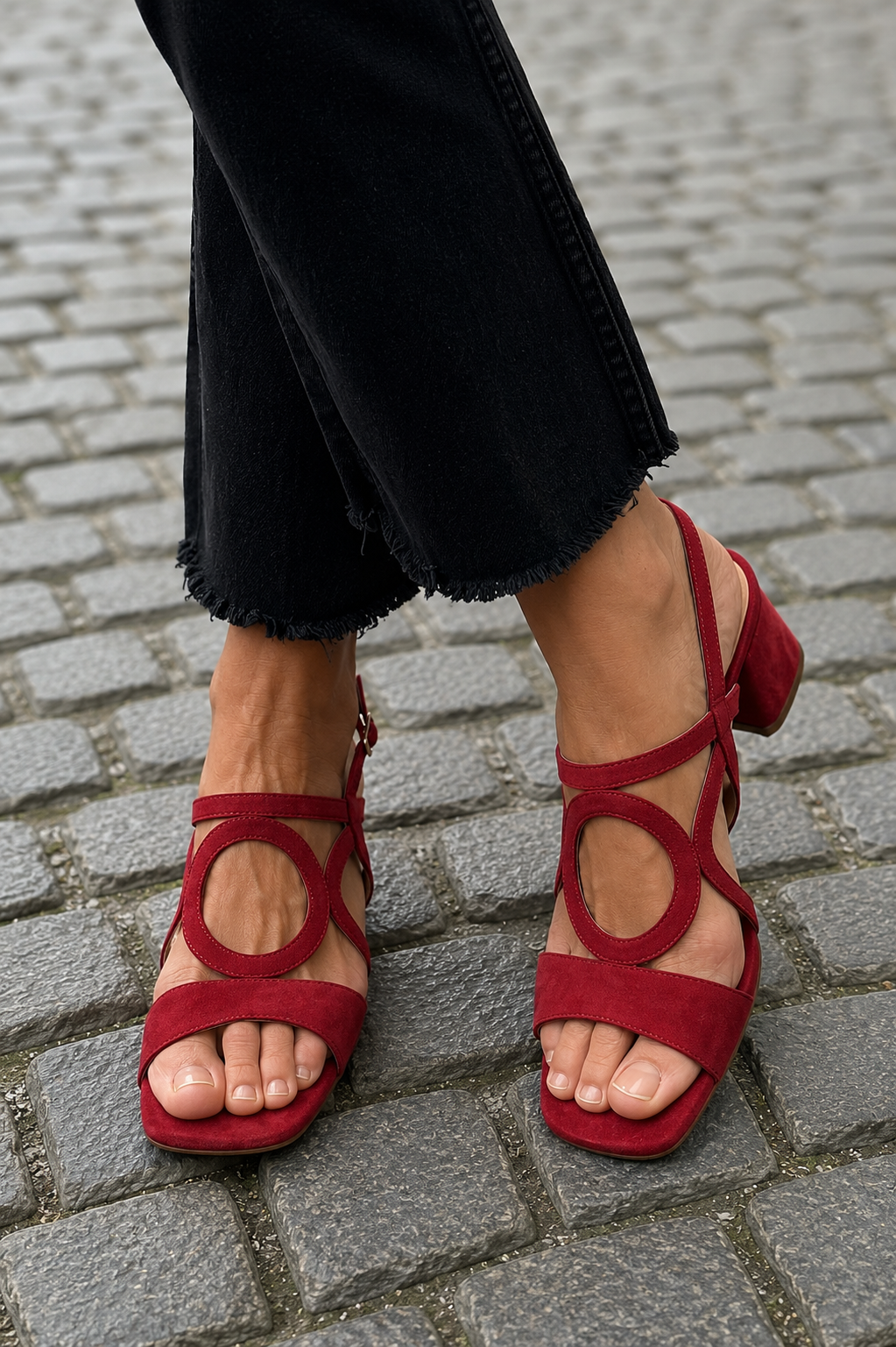 Caliope | Square Toe Heels with Round Cut for Summer