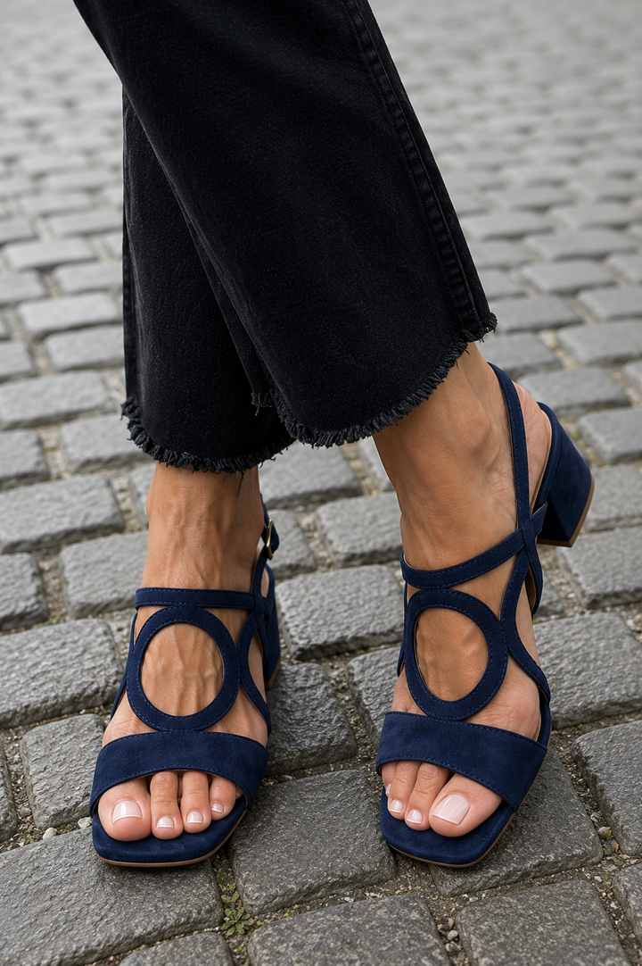 Caliope | Square Toe Heels with Round Cut for Summer