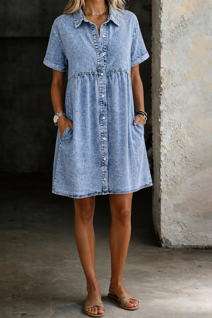 Juana | Relaxed Denim Shirt Dress