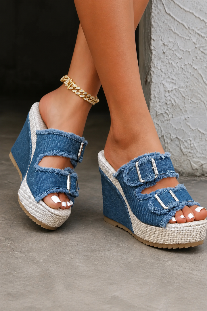 Atelier | Frayed Edge Wedge Sandal