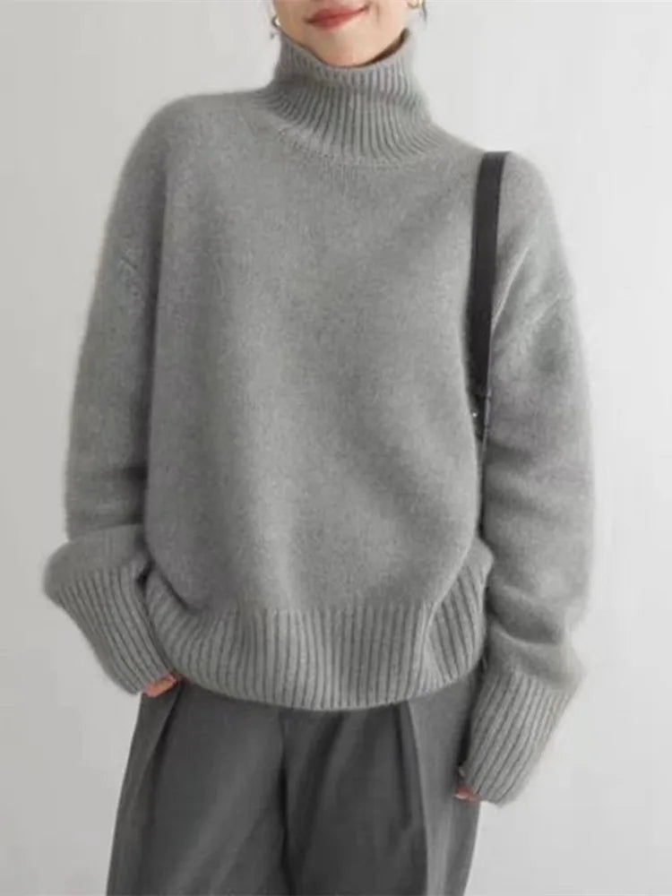Isabella | Cashmere-Look Roll-Neck Jumper