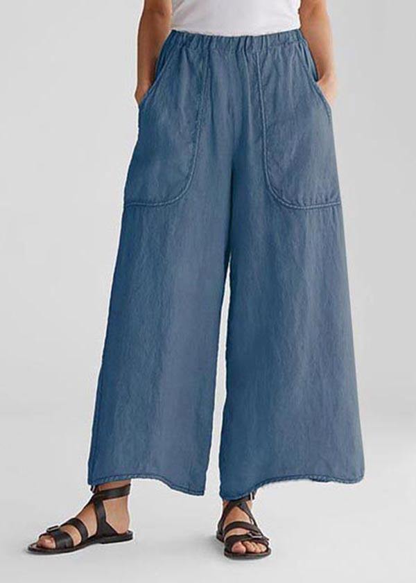 Casual Cotton Linen Wide-Leg Pants
