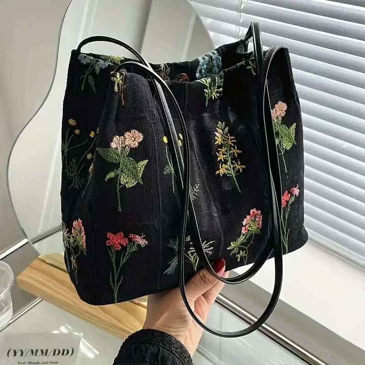Iris | Vintage Flower Embroidery Bag