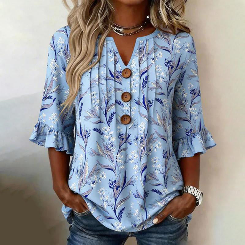 Meadow | Vintage Floral Print Blouse