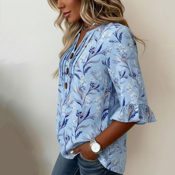 Meadow | Vintage Floral Print Blouse