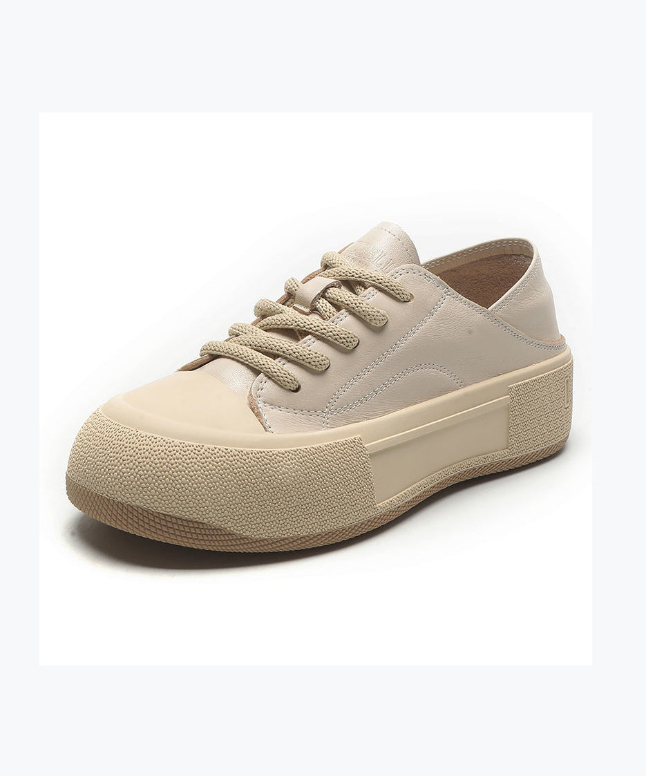 Green Cross Strap Platform Flat Shoes