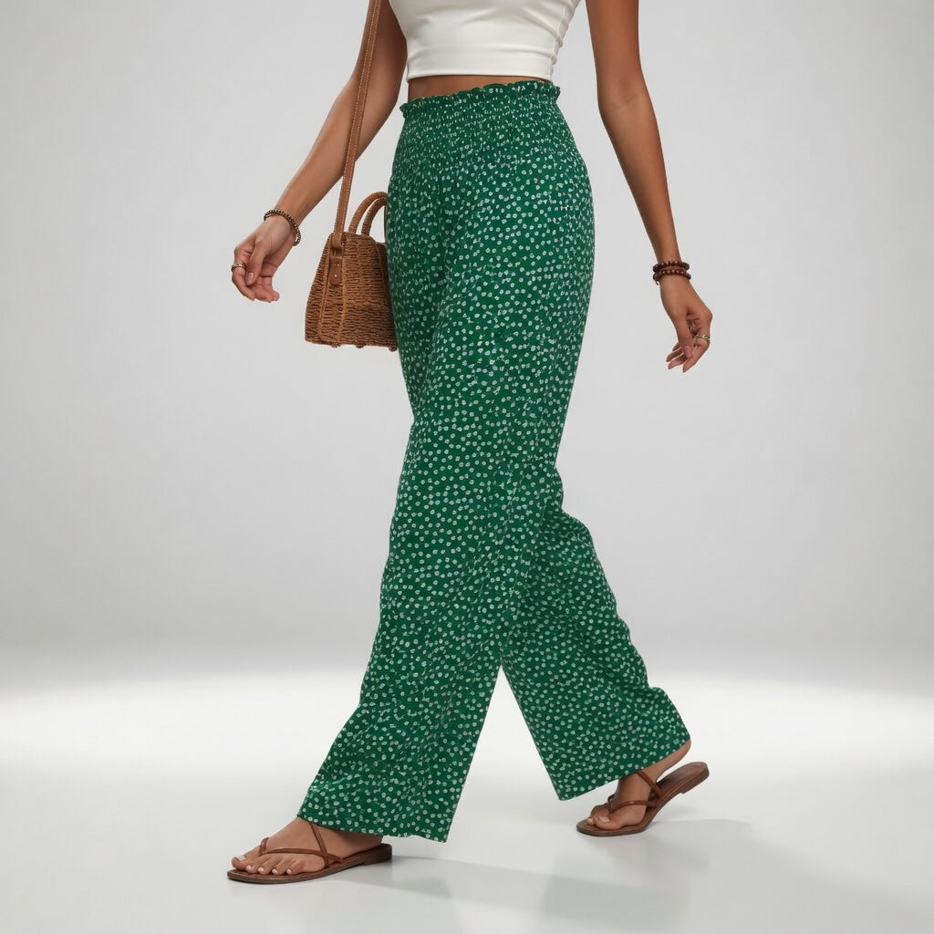 Cléophine | Fluid Printed Comfort Waist Pants