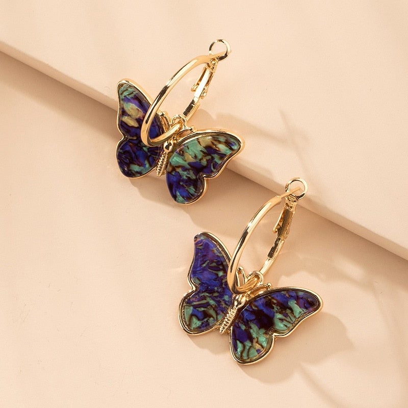 Flutter | Butterfly Gold Hoop Earrings