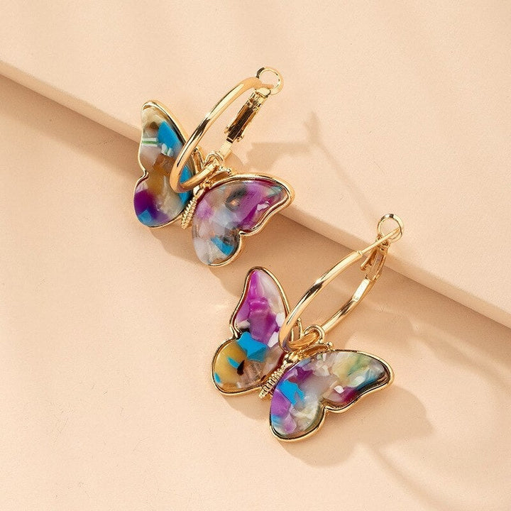 Flutter | Butterfly Gold Hoop Earrings