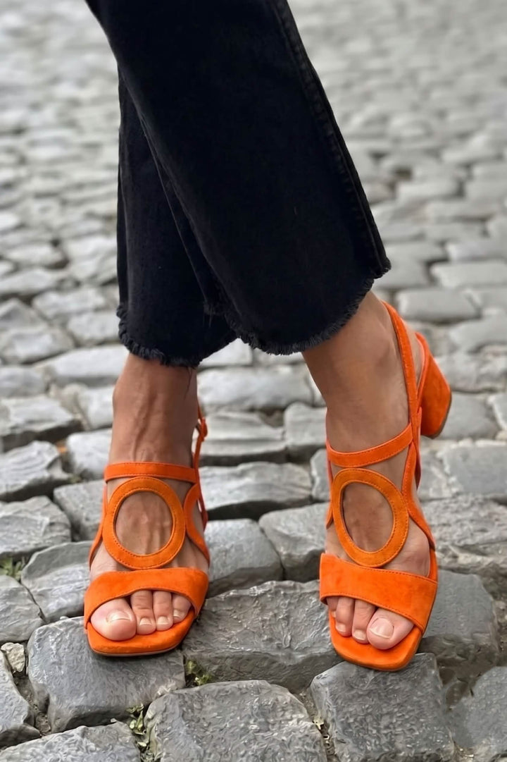 Caliope | Square Toe Heels with Round Cut for Summer