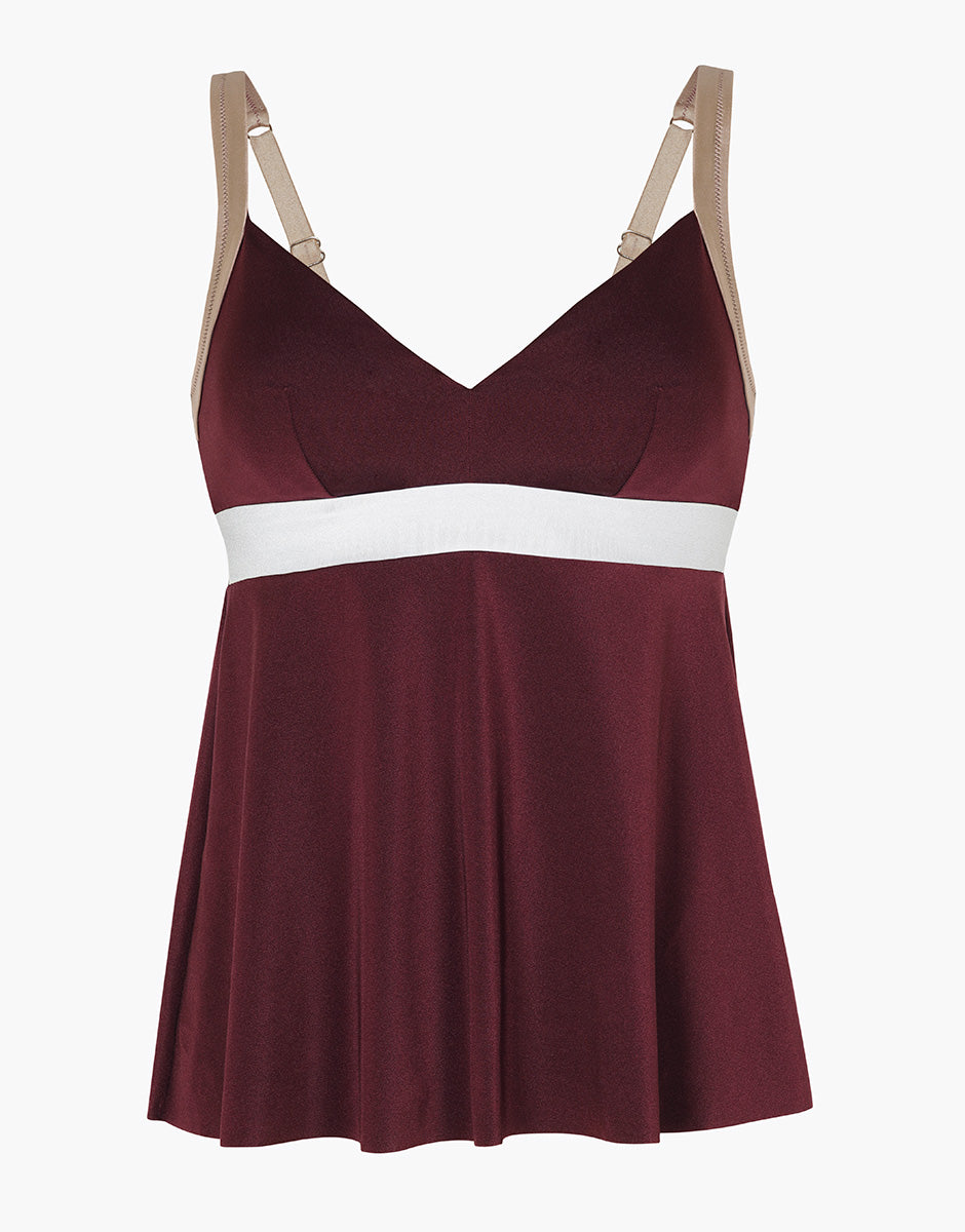 Colour Block Wireless Tankini