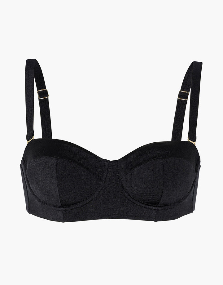 Shiny Micro Underwire Balcony Bra