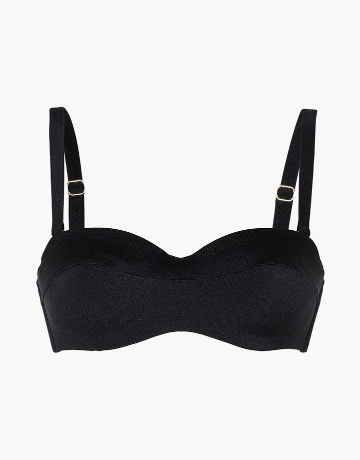 Shiny Micro Bandeau Underwire Bra