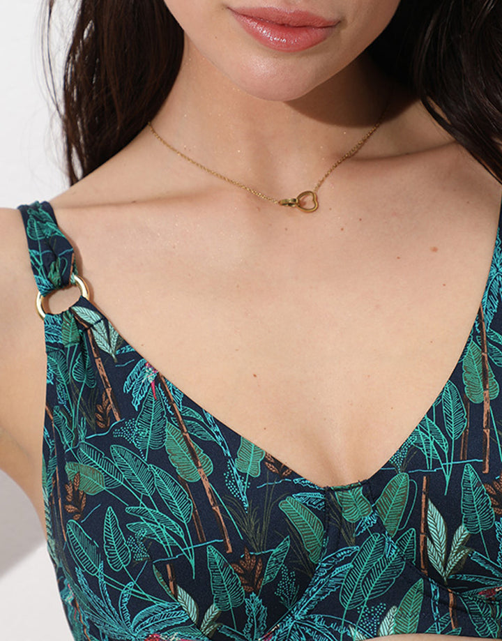 Printed Micro Underwire Bikini Top