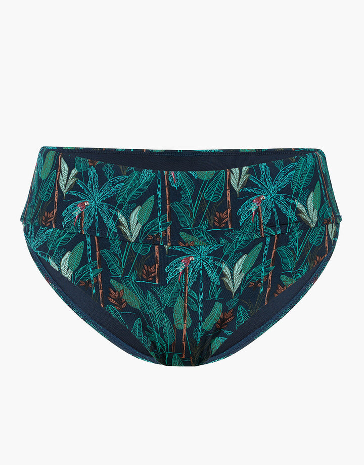 Printed High-Waist Slip Swimsuit