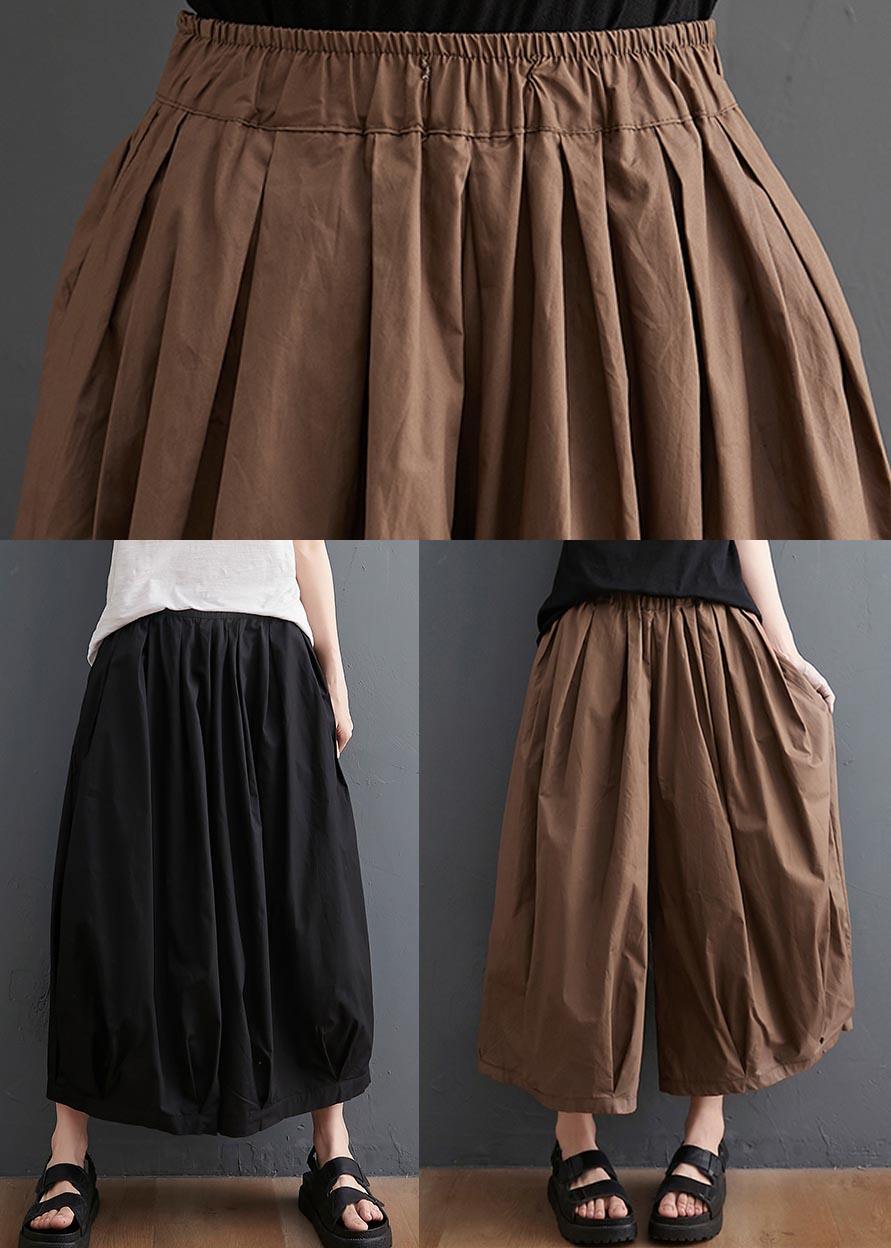 Black High Waist Asymmetrical Linen Pants