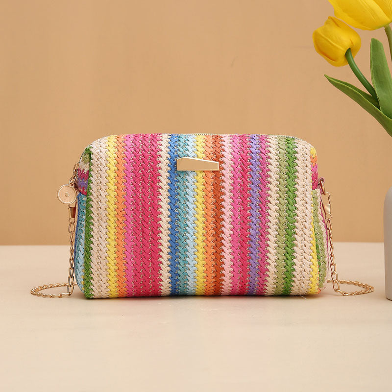 Mimi | Rainbow Straw Bag
