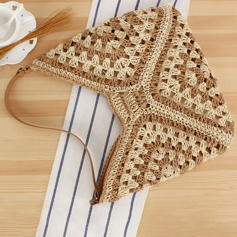 Clover 2 | Straw Beach Bag