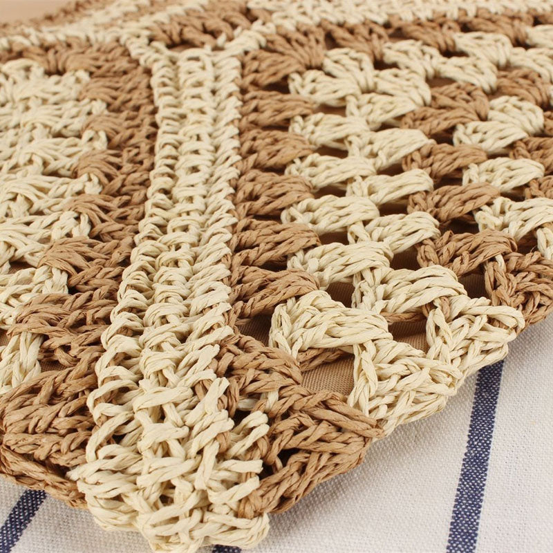 Clover 2 | Straw Beach Bag