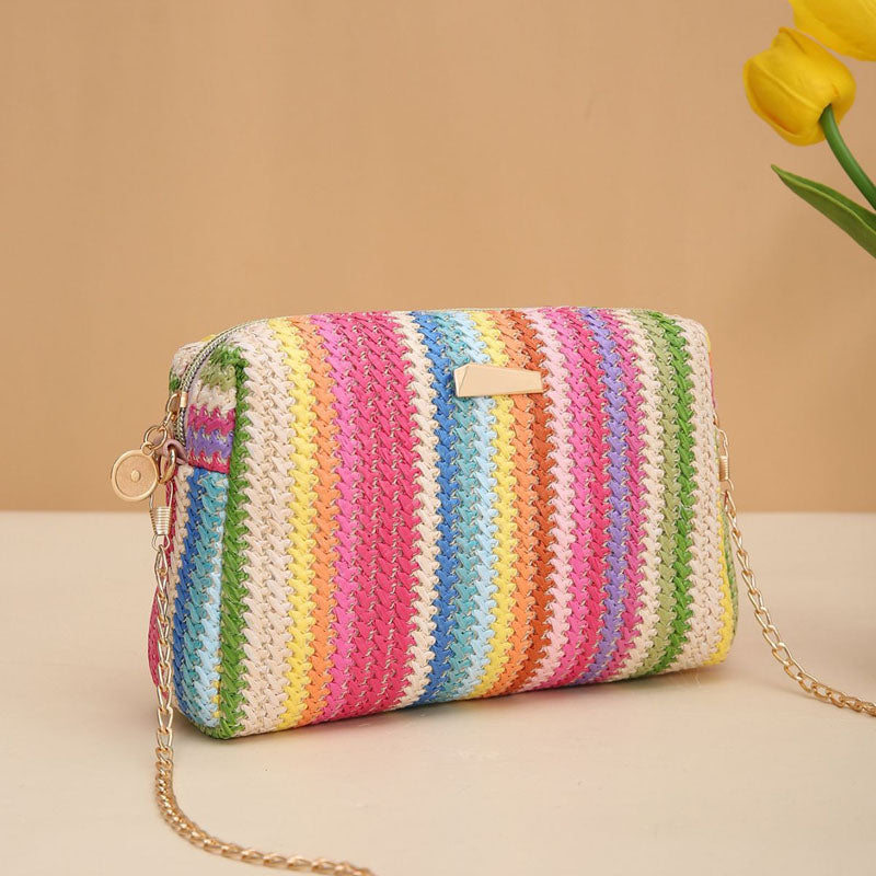 Mimi | Rainbow Straw Bag