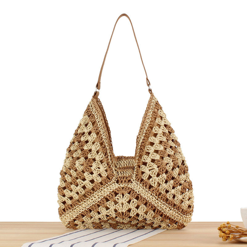 Clover 2 | Straw Beach Bag