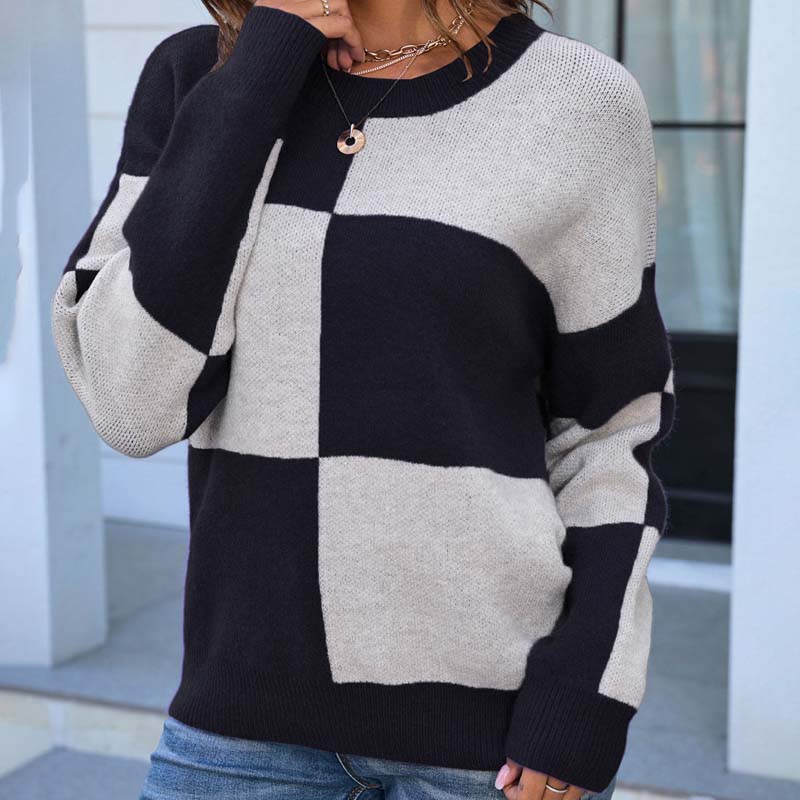 Hazel | Plaid Knit Jumper