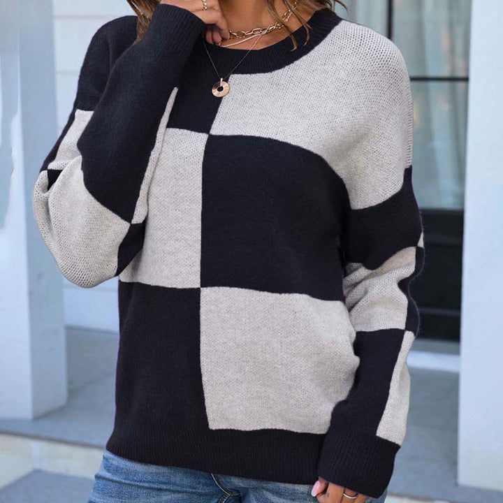 Hazel | Plaid Knit Jumper