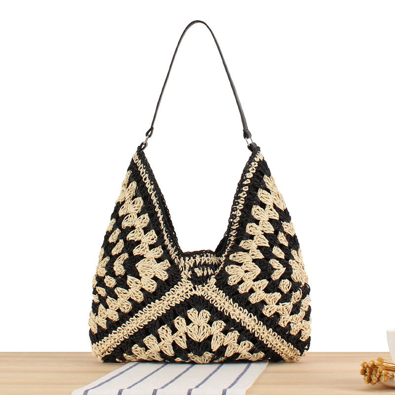 Clover 2 | Straw Beach Bag