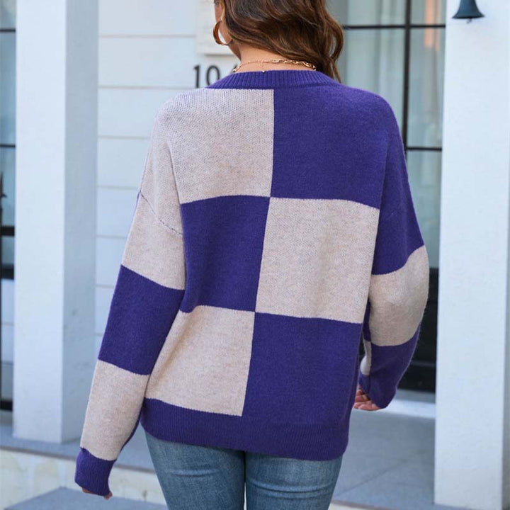Hazel | Plaid Knit Jumper