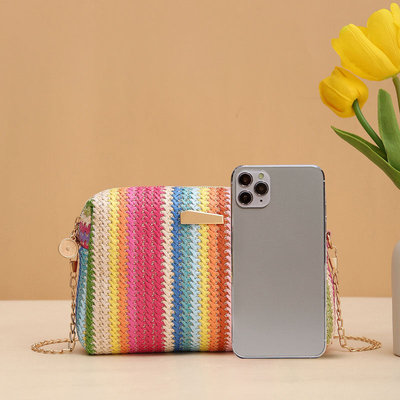 Mimi | Rainbow Straw Bag