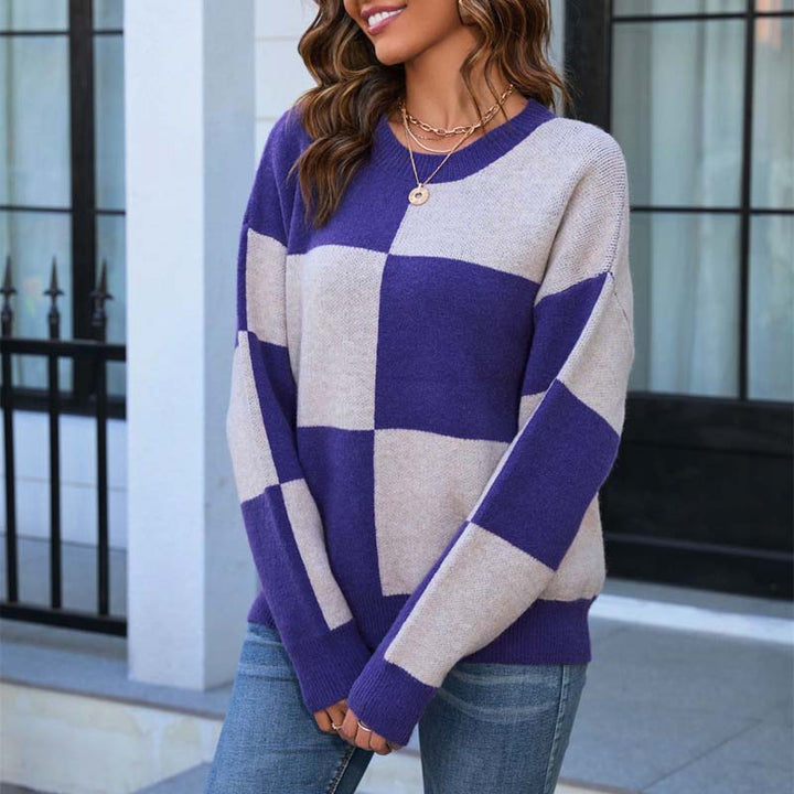 Hazel | Plaid Knit Jumper