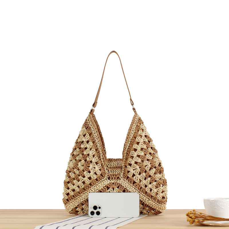 Clover 2 | Straw Beach Bag
