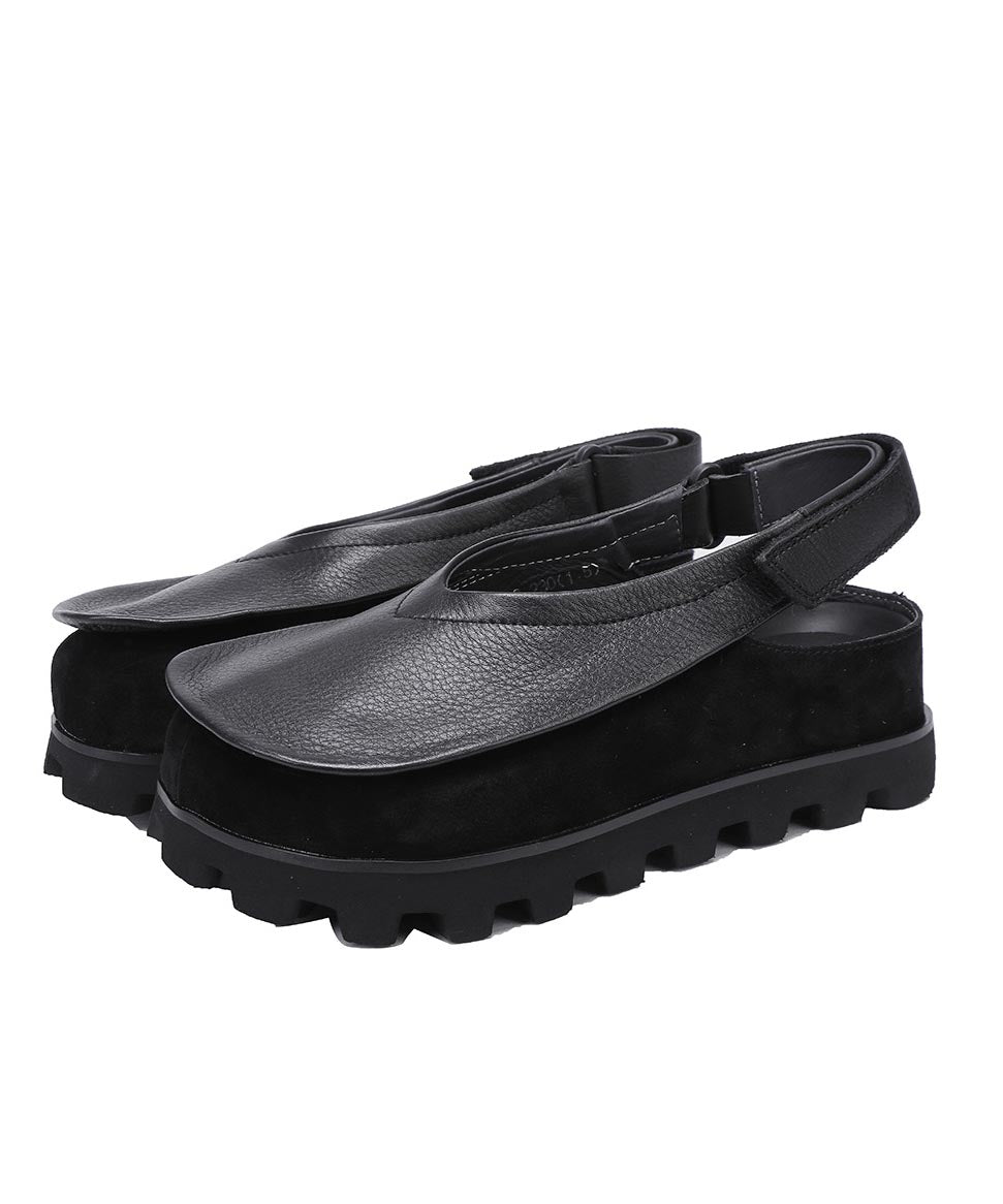 Brown Handmade Platform Flat Shoes