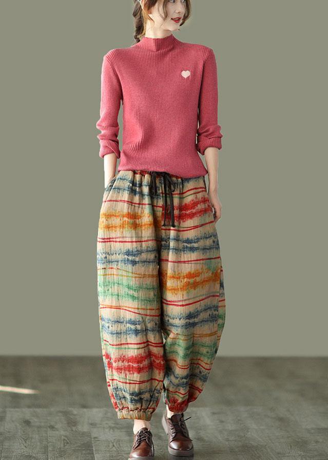 Sunset Print Linen Harem Pants