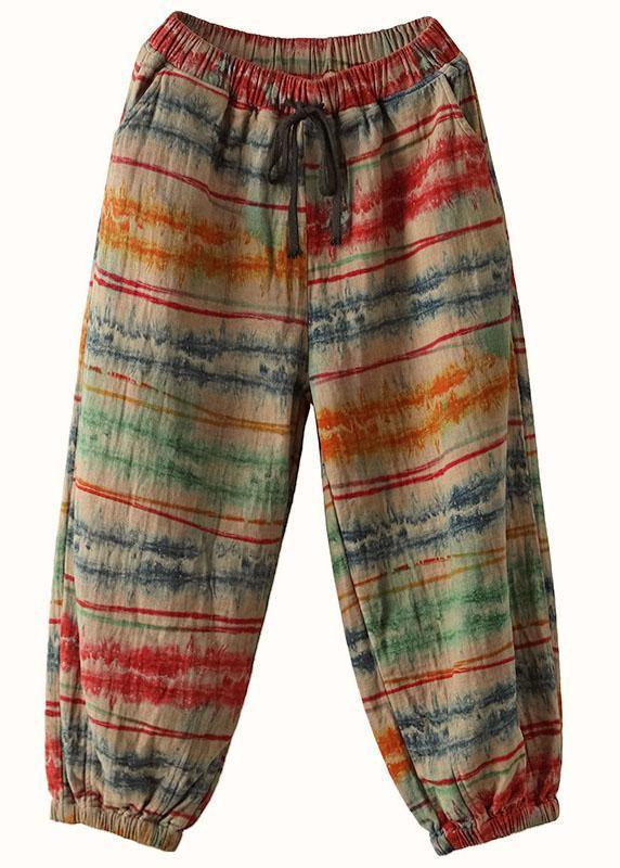 Sunset Print Linen Harem Pants