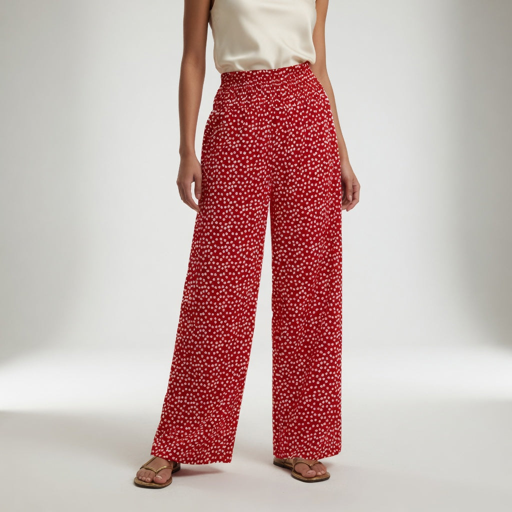 Cléophine | Fluid Printed Comfort Waist Pants