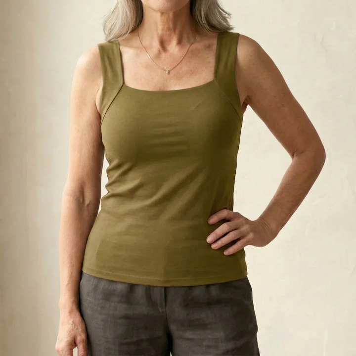 Lourdes Sleeveless Top with Built-in Bra