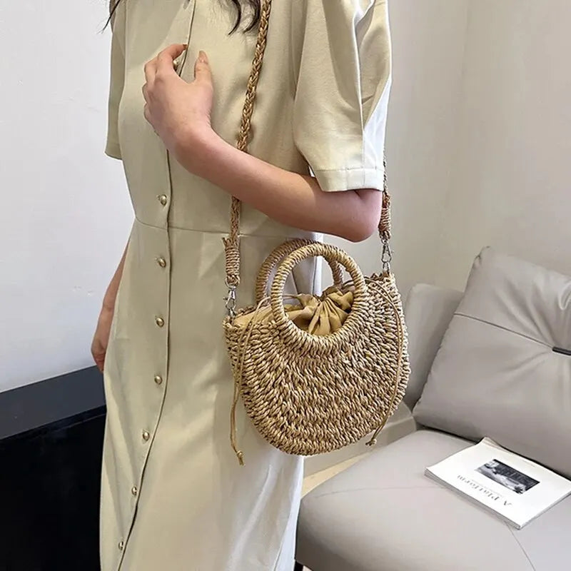Daisy | Straw Shoulder Bag