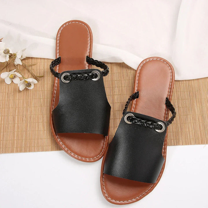 Velona | Braided Thong Leather Sandal