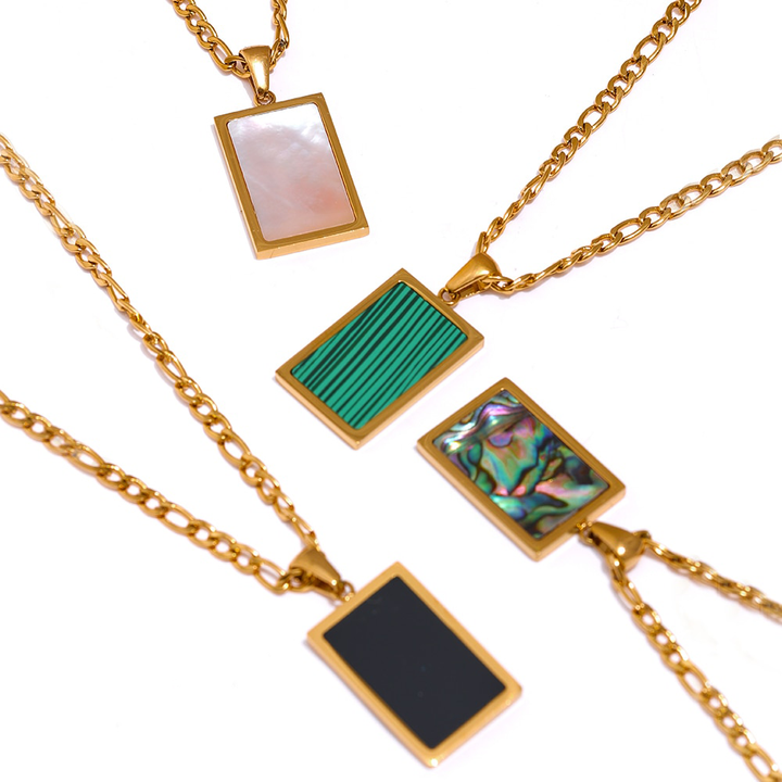 Dahlia | Ethereal Square Pendant Necklace
