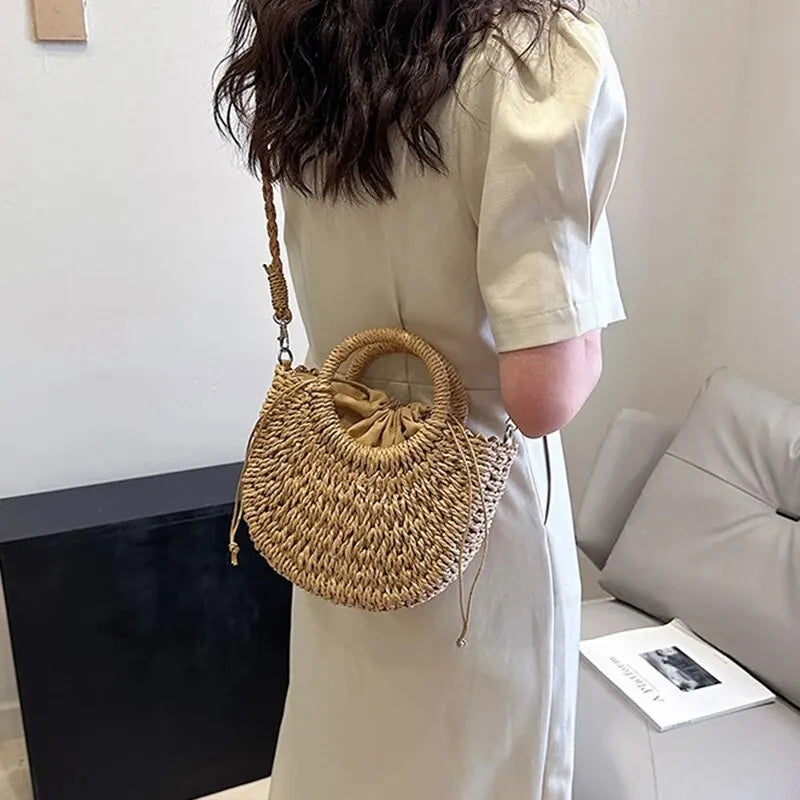 Daisy | Straw Shoulder Bag