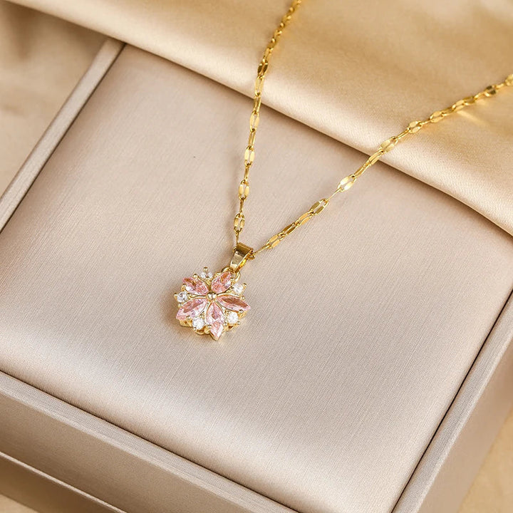 Sakura | Rose Stainless Steel Necklace