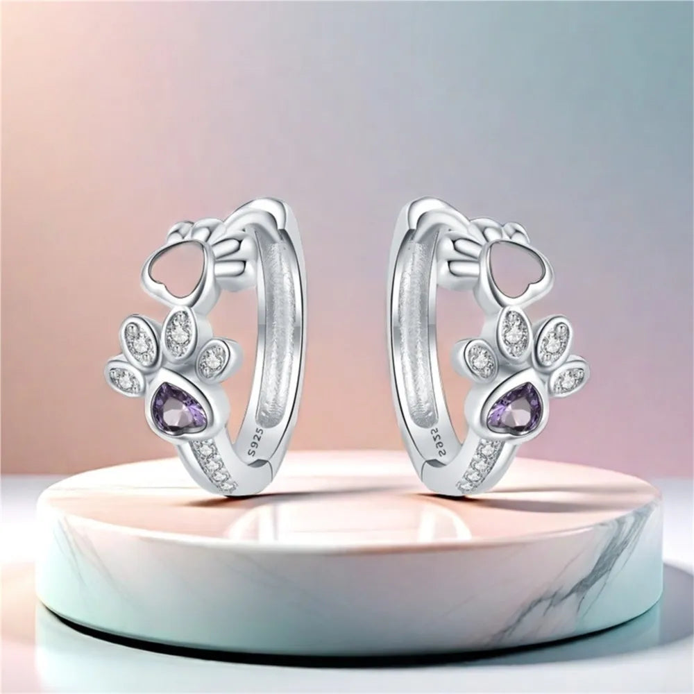 Emery™ | Heart Paw Huggie Earrings