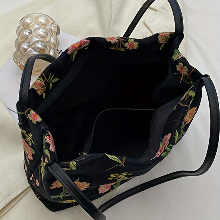 Iris | Vintage Flower Embroidery Bag