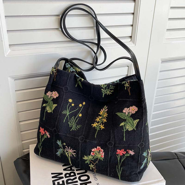 Iris | Vintage Flower Embroidery Bag