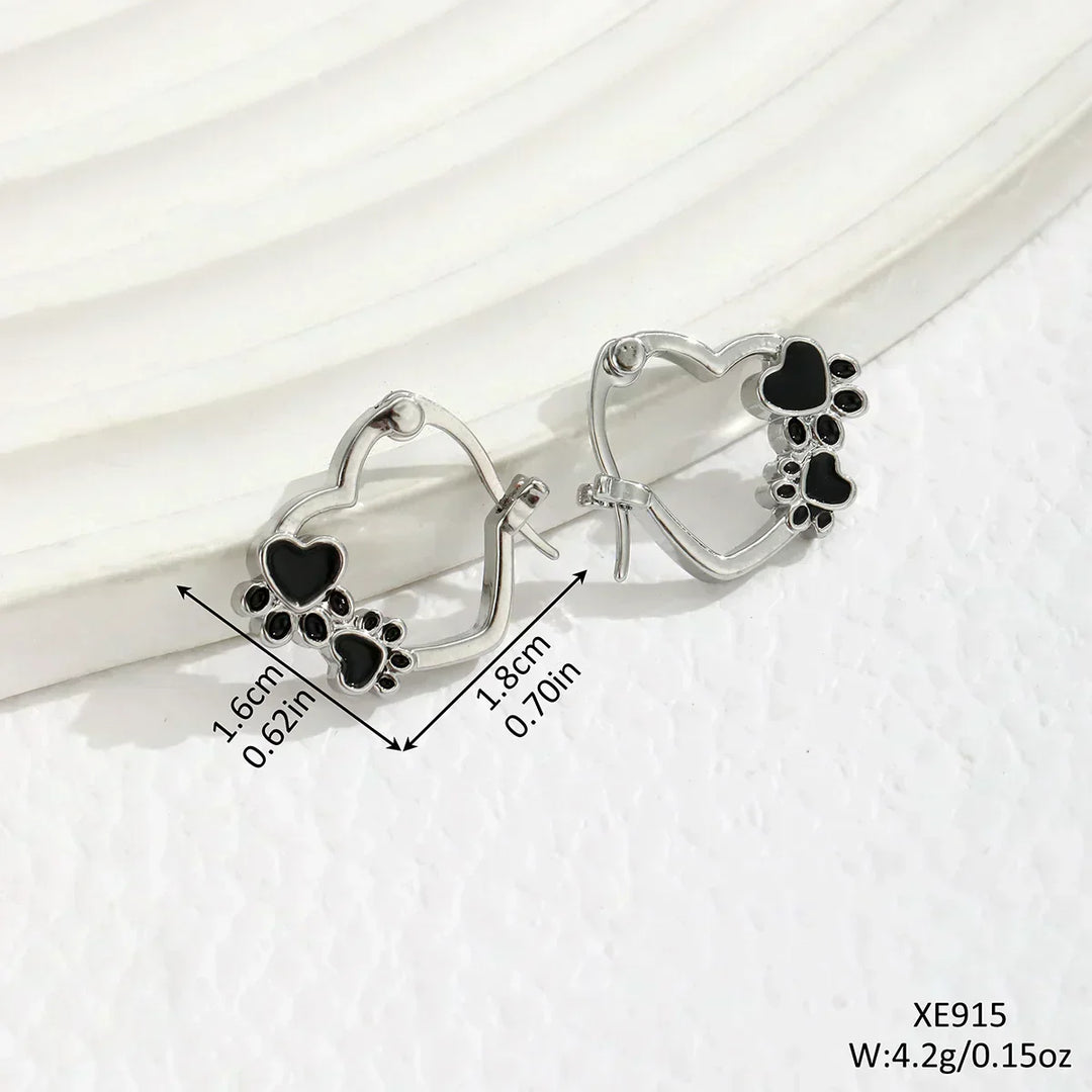 Amara™ | Heart Hoop Earrings