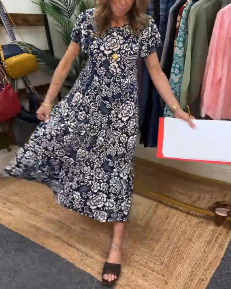 Floral Long Sleeve Maxi Dress