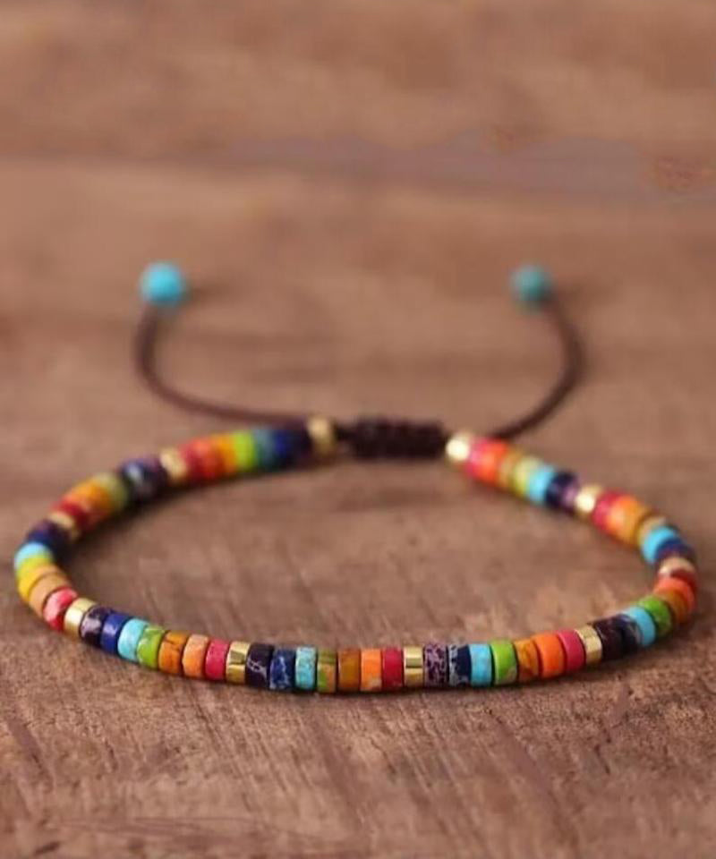 Blue Woven Turquoise Beading Bracelet